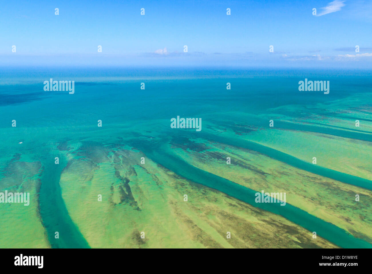 Florida Keys Vista aerea da aereo Foto Stock