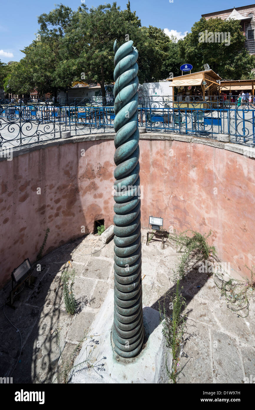 La Colonna a serpentina, ippodromo, Istanbul, Turchia Foto Stock