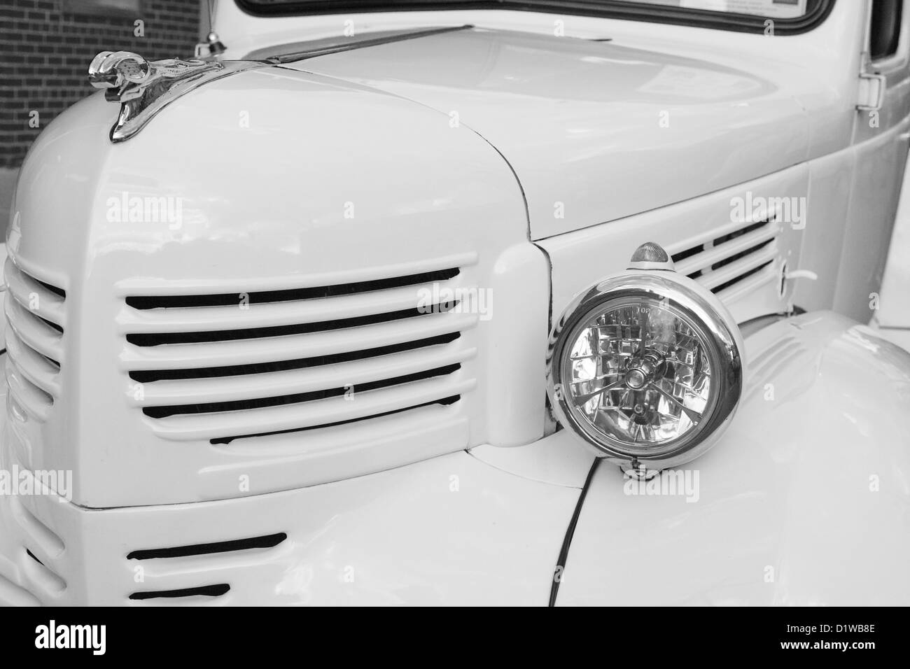 White vintage classic car Foto Stock