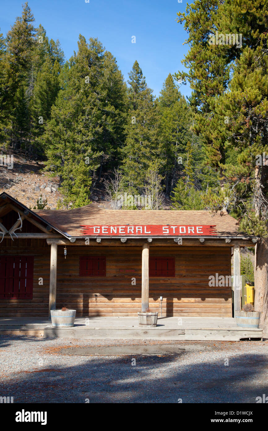 General store al rosso Pesce di lago, Idaho, Autunno 2012. Foto Stock