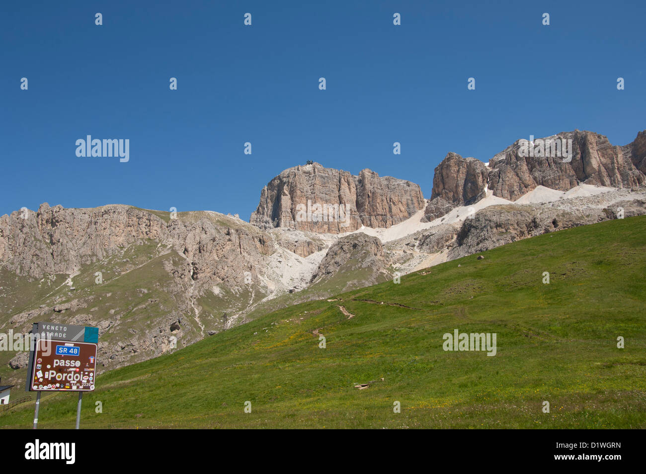 Passo Pordoi, Dolomiti, Trentino Alto Adige, Italia Foto Stock