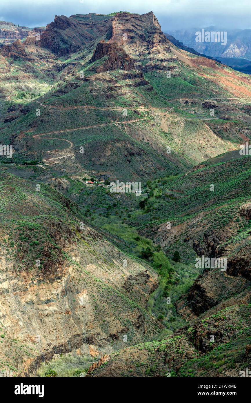 La gamma della montagna in gran canaria Foto Stock