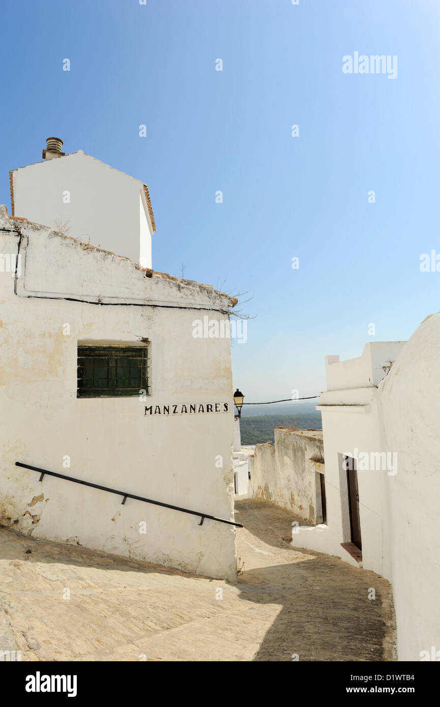 Casa bianca a Vejer de la Frontera, Spagna Foto Stock