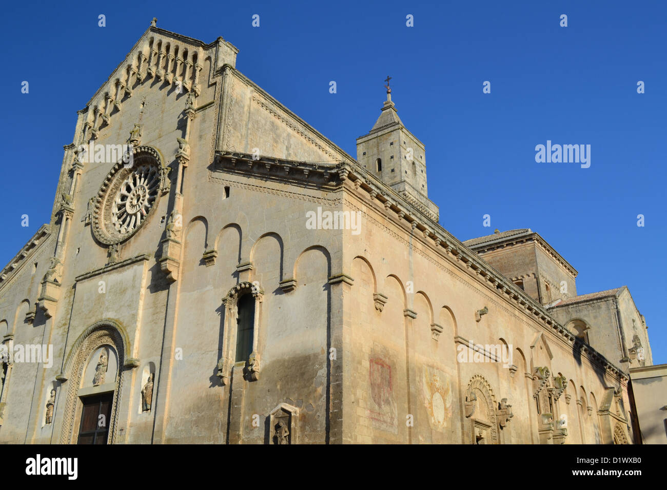 Matera Cattedrale della Madonna della Bruna, Matera città, regione Basilicata, Italia meridionale. Foto Stock