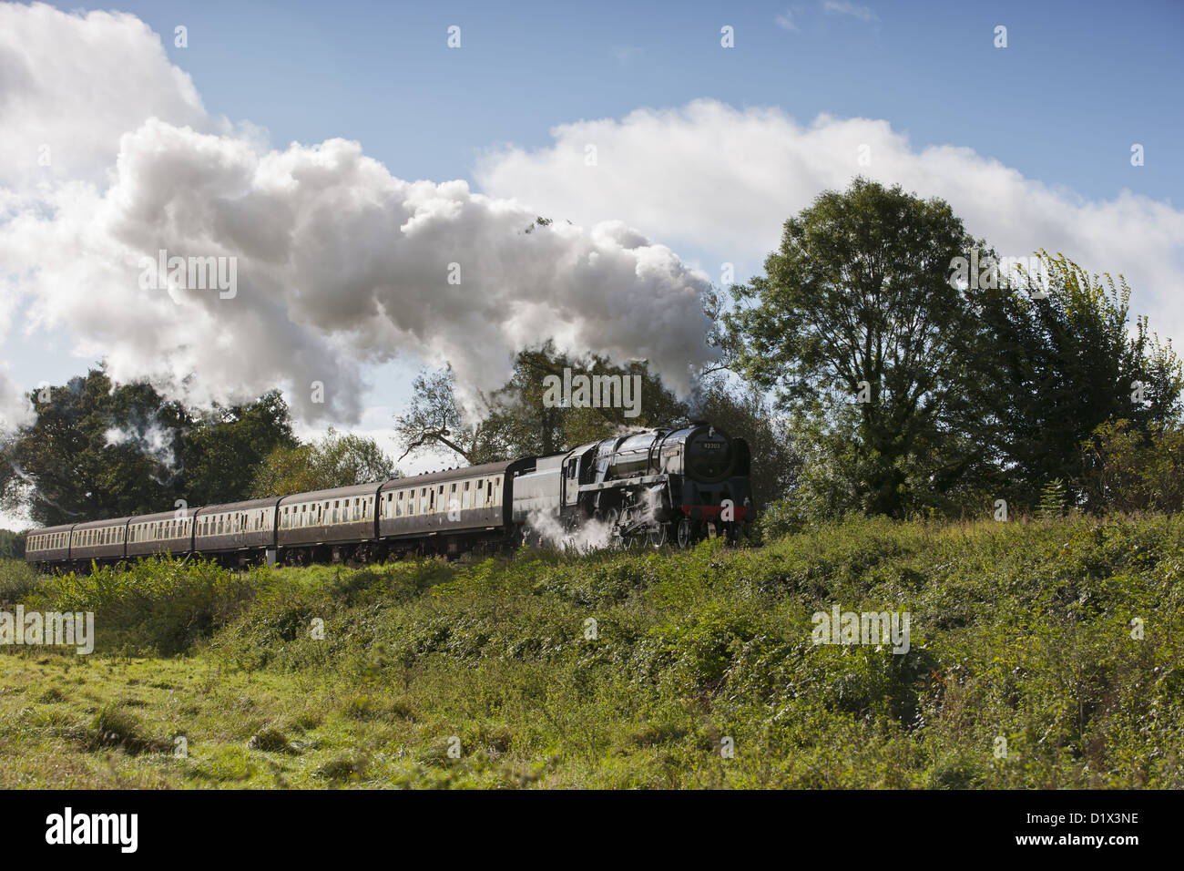 West Somerset Railway 9F Principe Nero 92203 Foto Stock