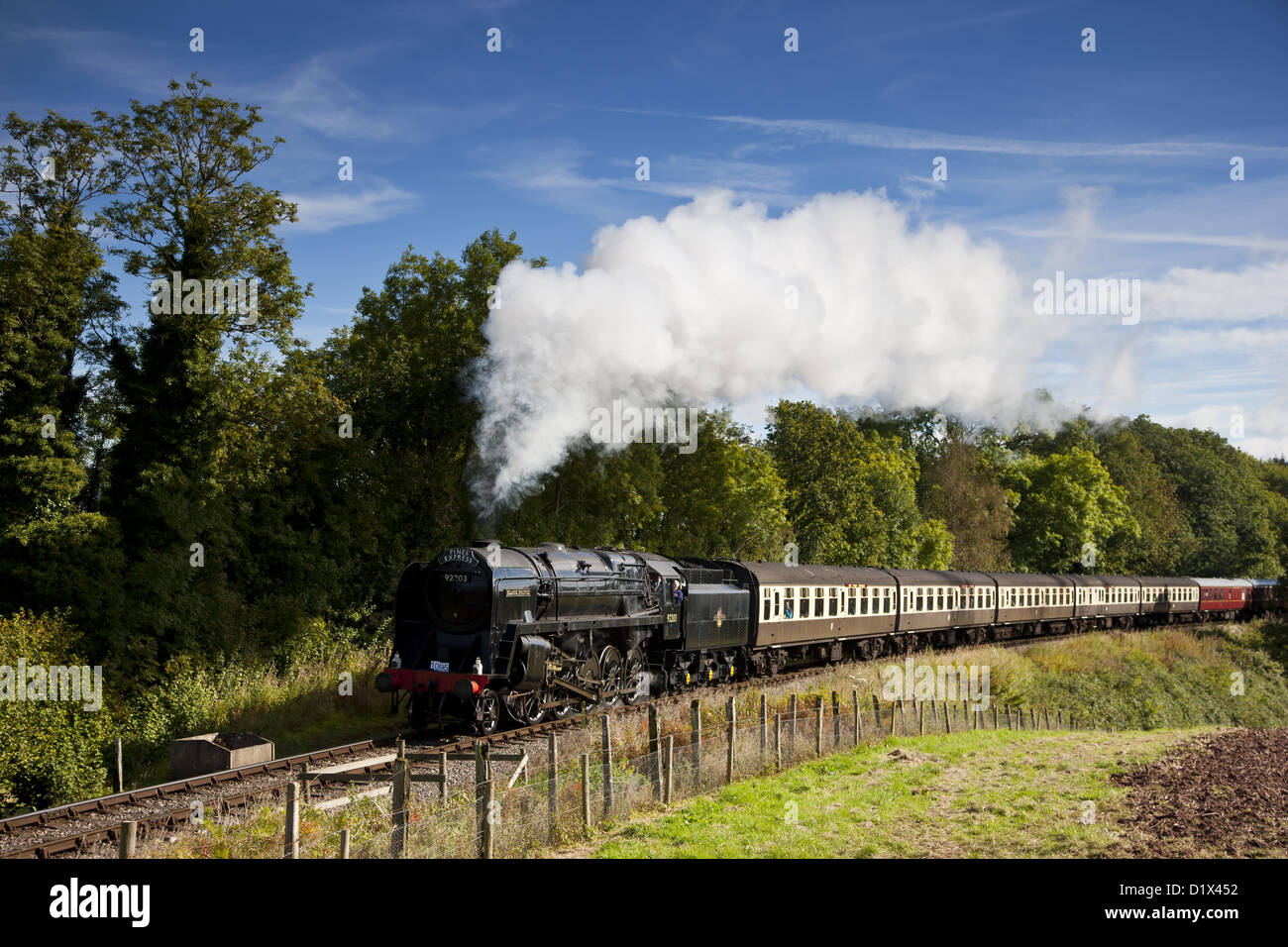 West Somerset Railway, Principe Nero a ponte Nornvis Foto Stock