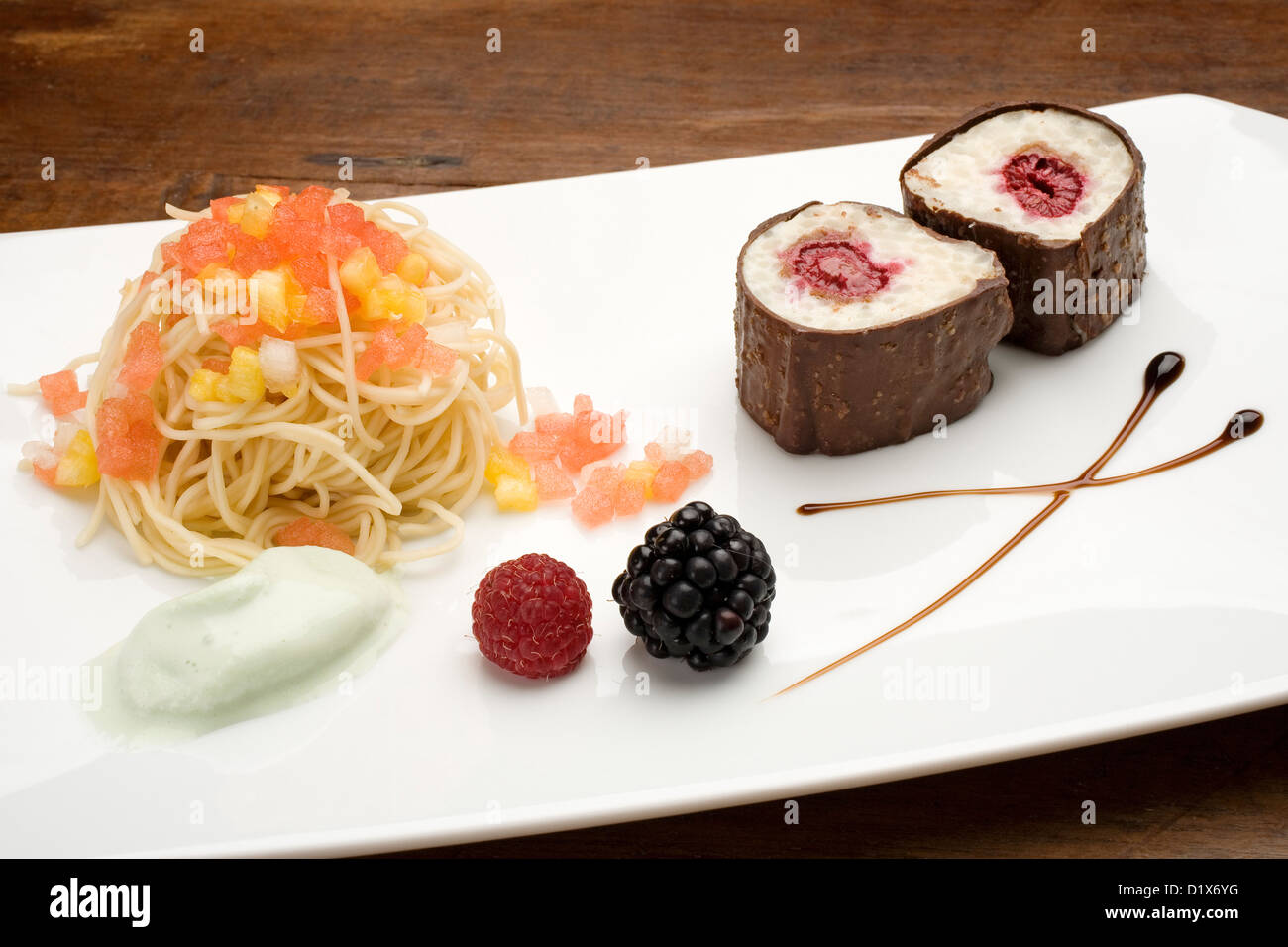 Budino di riso dolce Postre de Arroz con leche Foto Stock