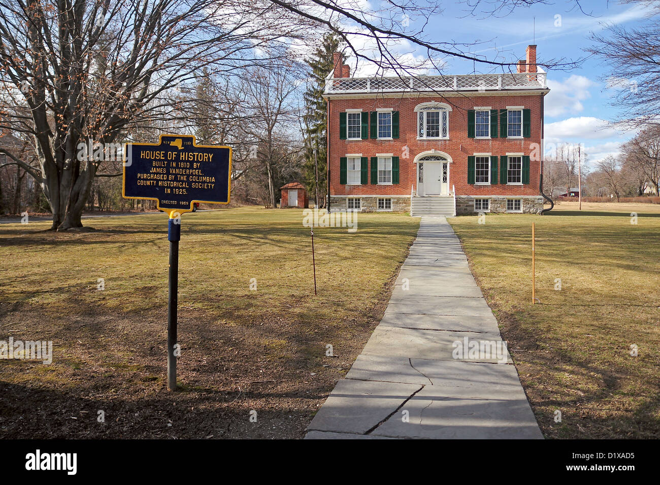 Il Vanderpoel Casa della Storia (costruito circa 1820) gestito dalla contea Columbia Historical Society, Kinderhook, New York Foto Stock