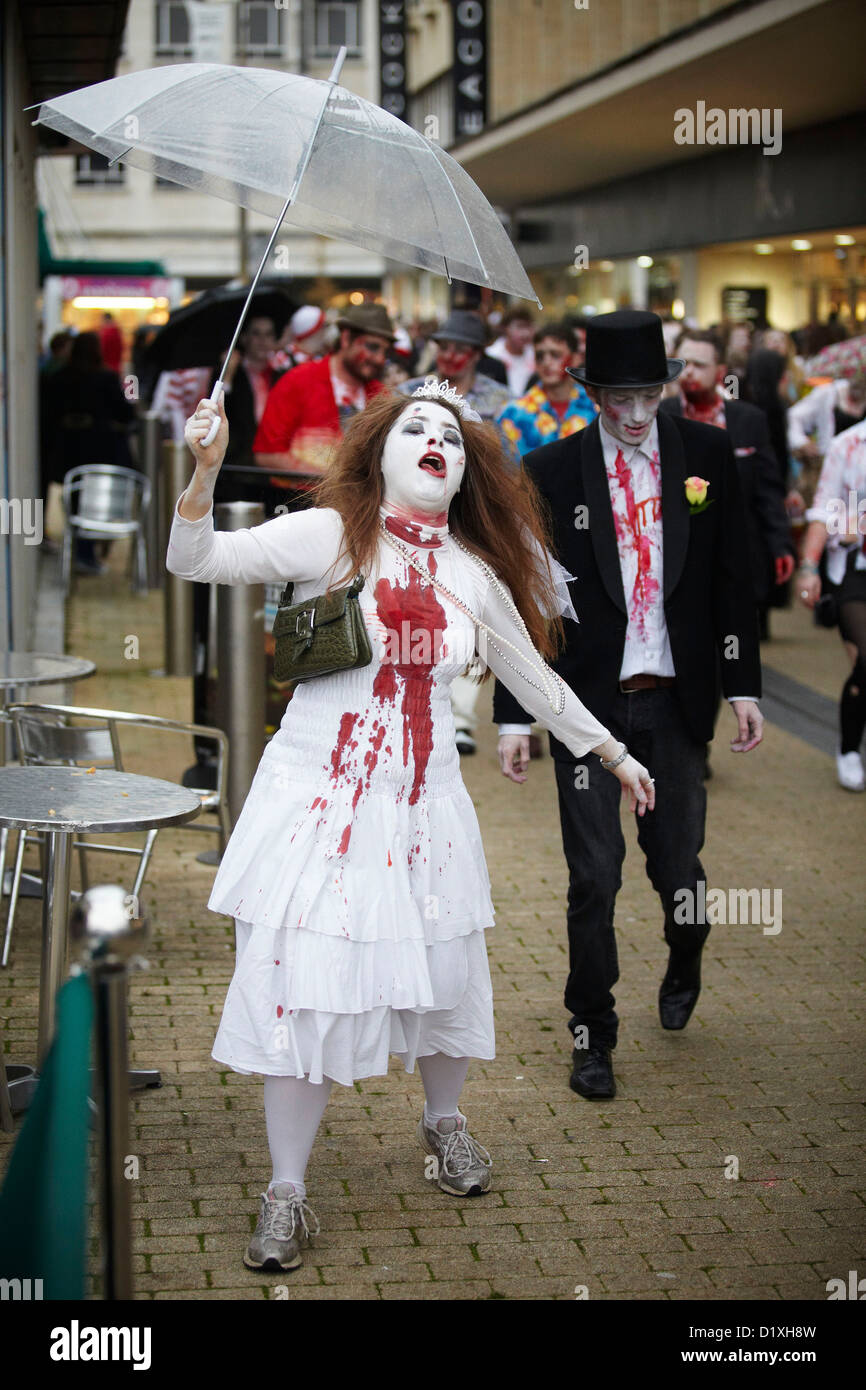 Bristol Zombie a piedi Foto Stock