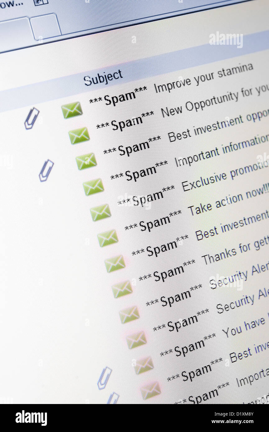 Email di spam Foto Stock