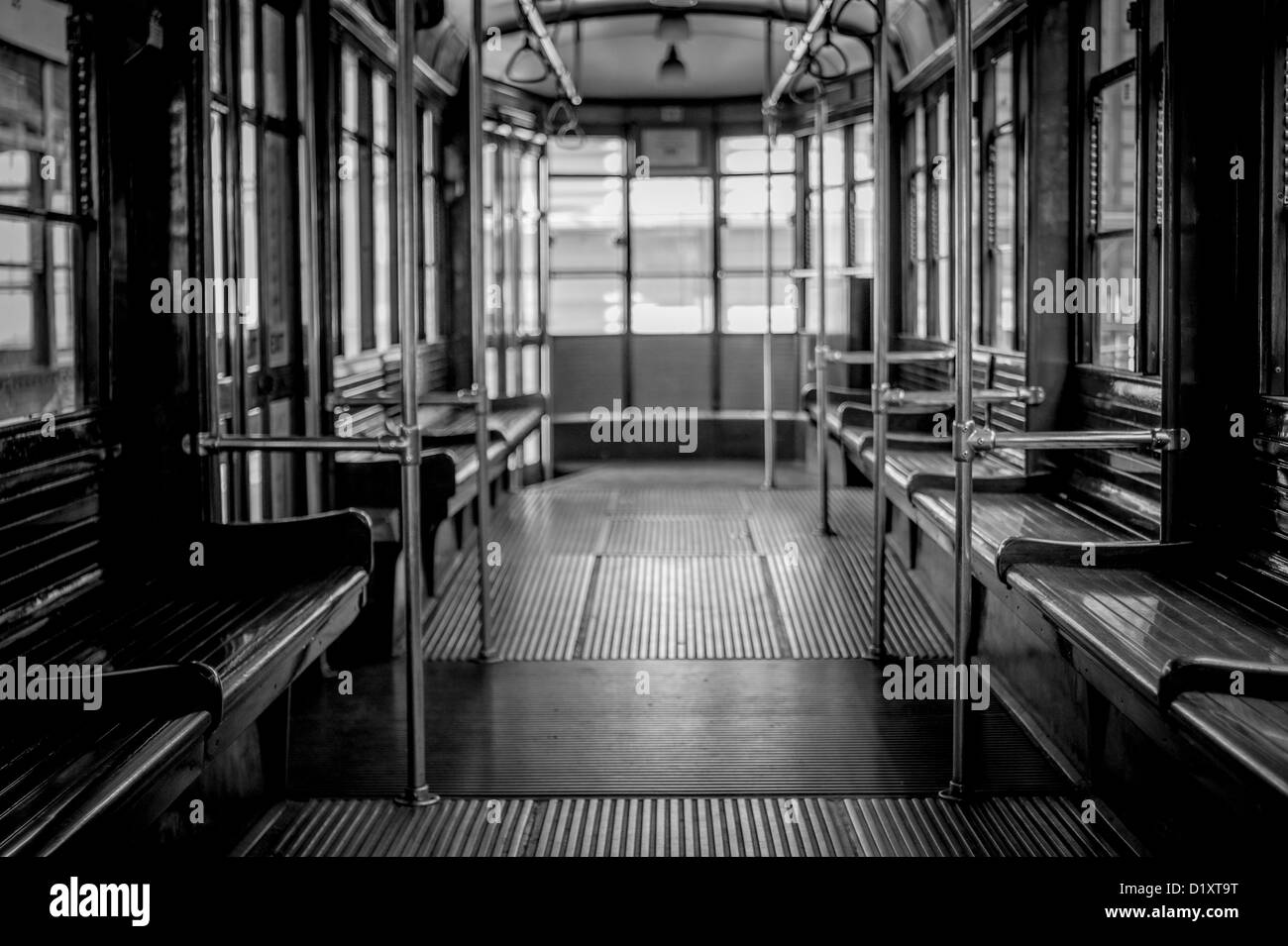 Empty street car carrello Foto Stock