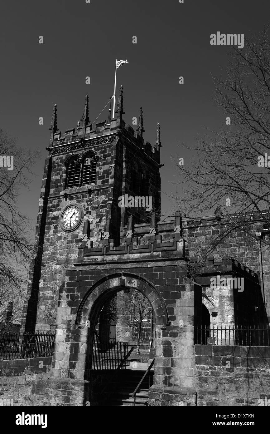 St Edwards chiesa nella città mercato di Leek, Staffordshire, Inghilterra, Regno Unito. Foto Stock