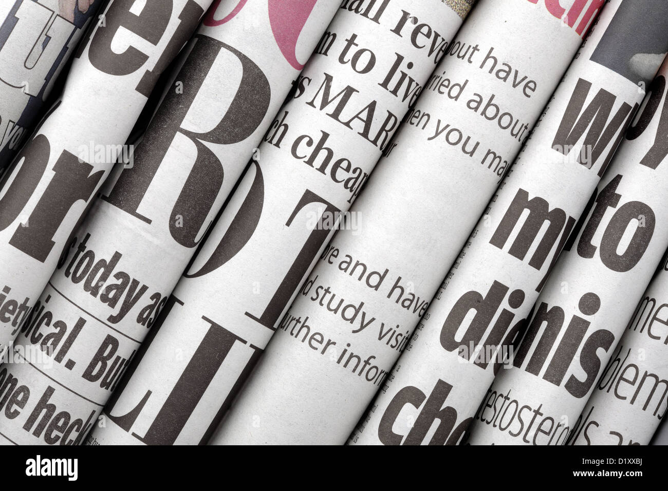 Titoli di giornale Foto Stock