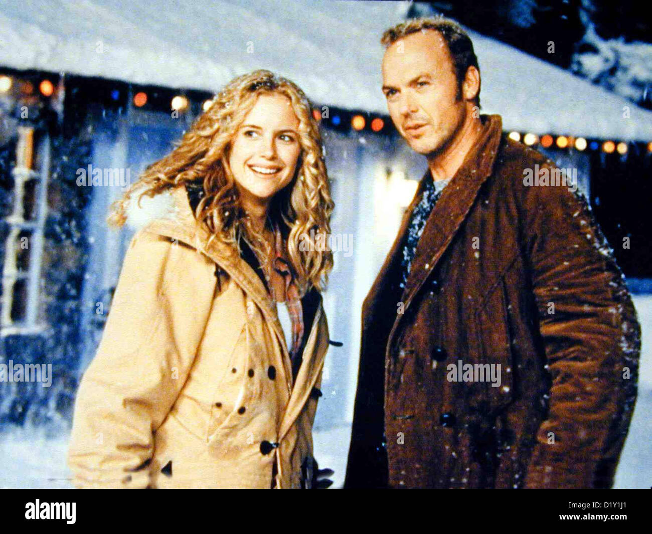 Jack Frost Jack Frost Gabby Frost (Kelly Preston), Jack Frost (Michael Keaton) *** Caption locale *** 1998 Warner Brothers Foto Stock