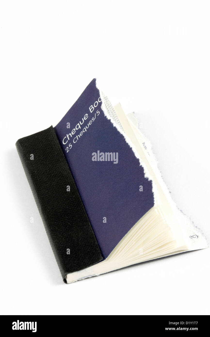 Utilizzate la Lloyds TSB Bank check book stub, REGNO UNITO Foto Stock