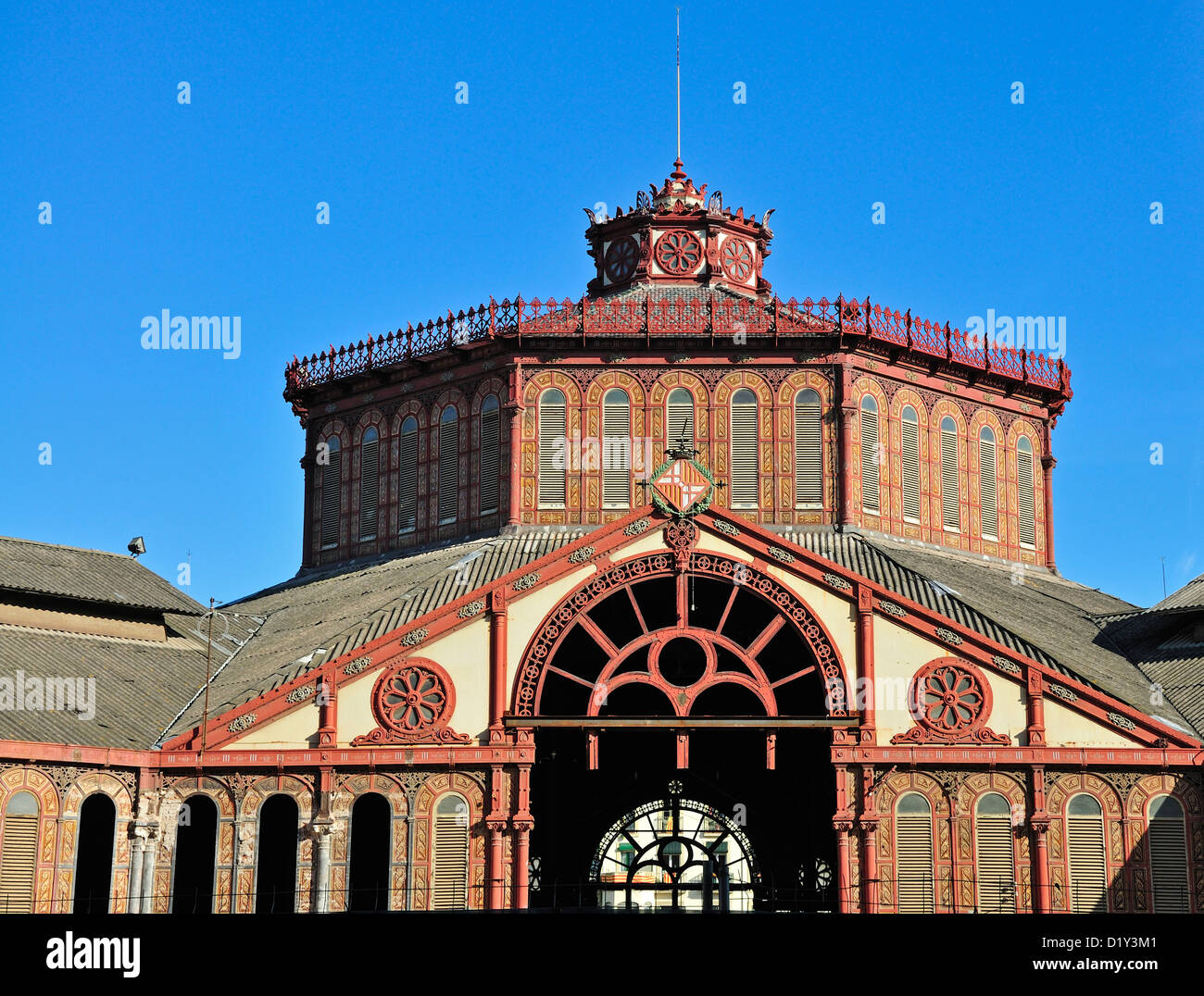 Barcellona, in Catalogna, Spagna. Mercat de Sant Antoni (Antoni Rovira i Trias; 1872-82) Foto Stock