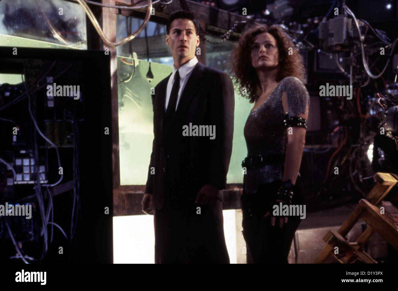 Vernetzt - Johnny Johnny mnemonico mnemonica Keanu Reeves, Dina Meyer Johnny (Keanu Reeves), Jane (Dina Meyer).local Foto Stock