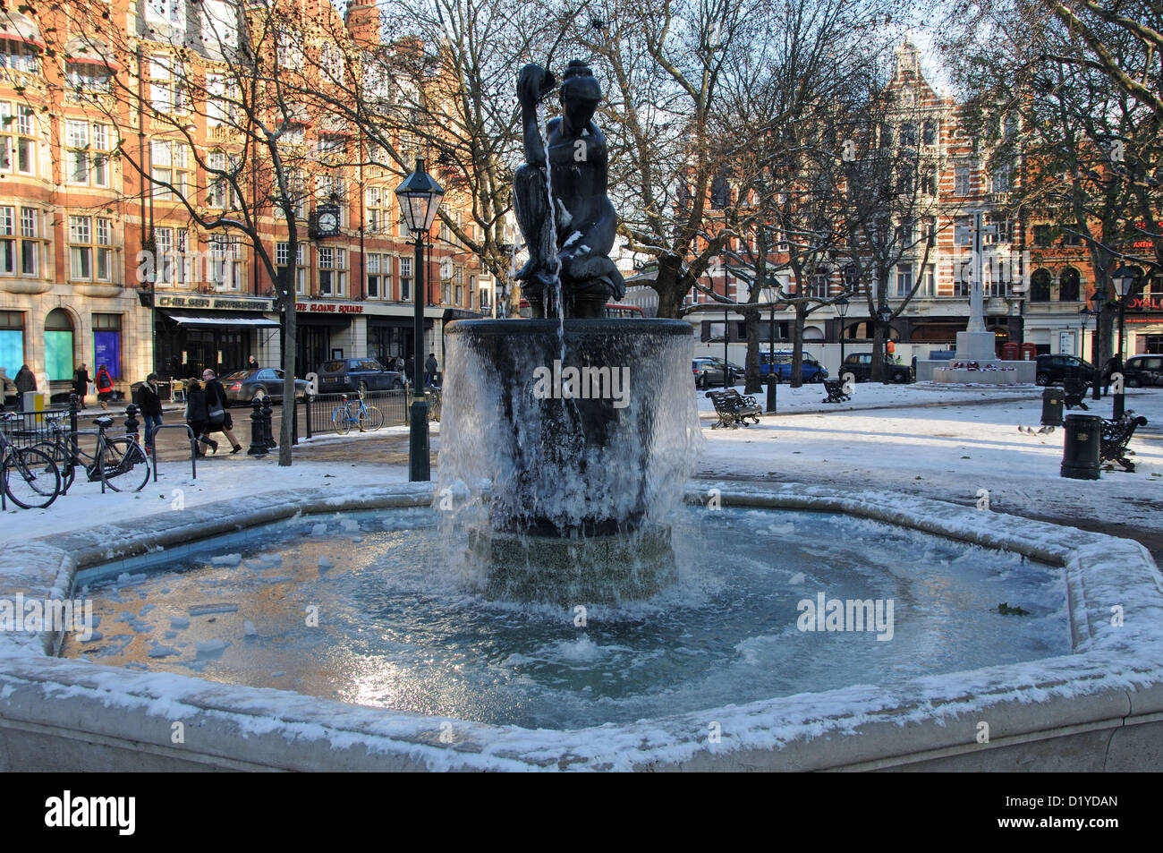 Fontana di Venere Sloane Square Foto Stock