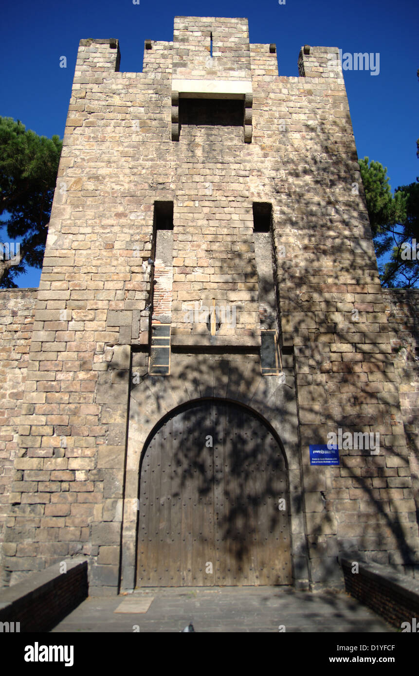 Il vecchio Reials Drassanes (cantieri navali) di Barcellona sono stati nel medioevo uno dei più grandi nell'area mediterranea. Foto Stock