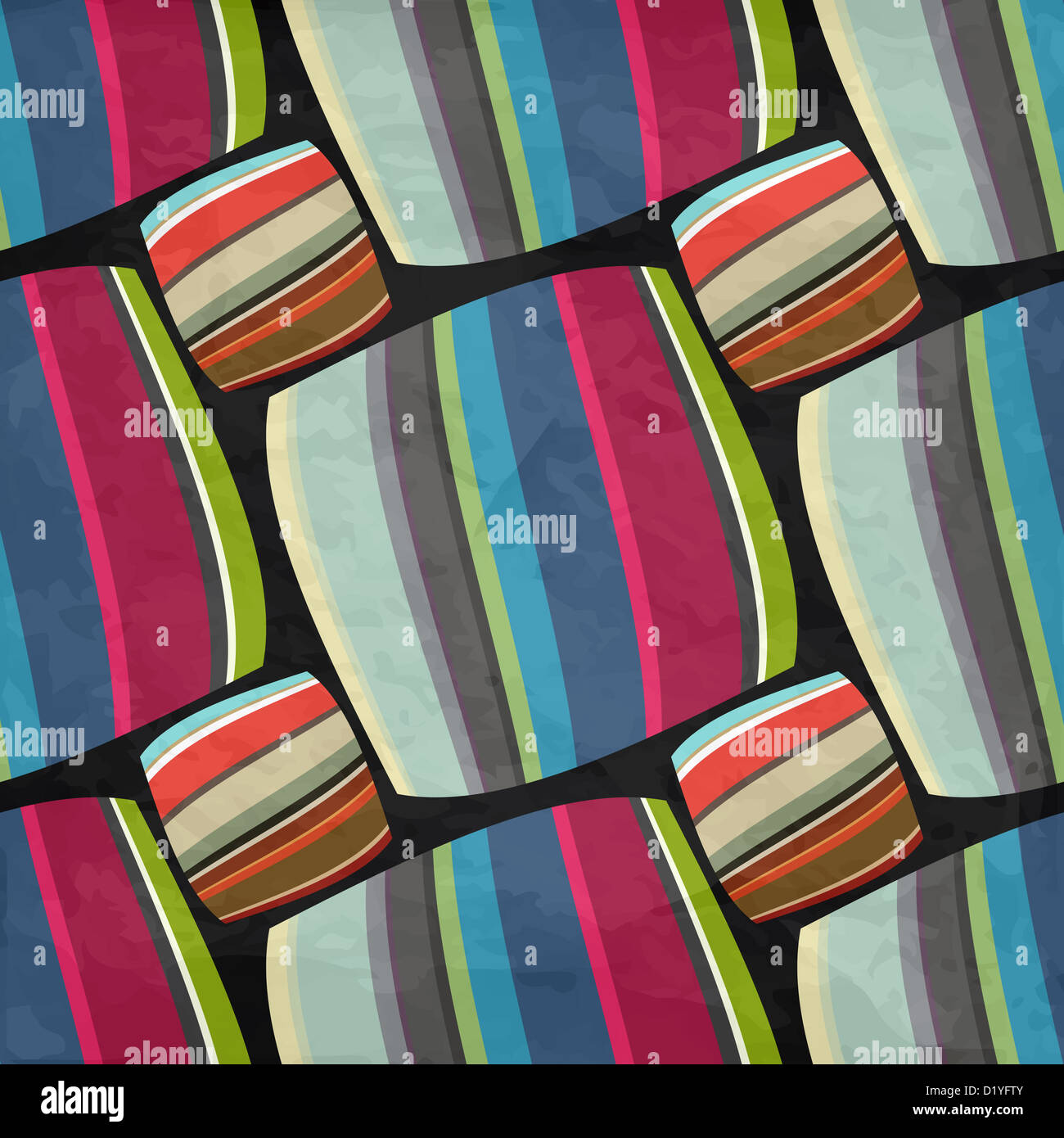 Nuovo sfondo astratto con piazze striato può utilizzare come carta da parati vintage Foto Stock