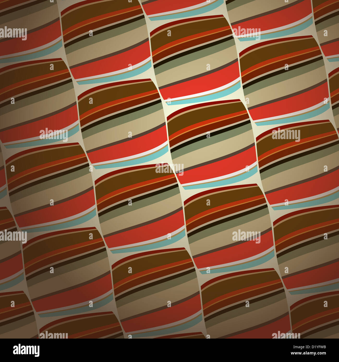 Nuovo stile retrò pattern con strisce colorate possono utilizzare come carta da parati vintage Foto Stock