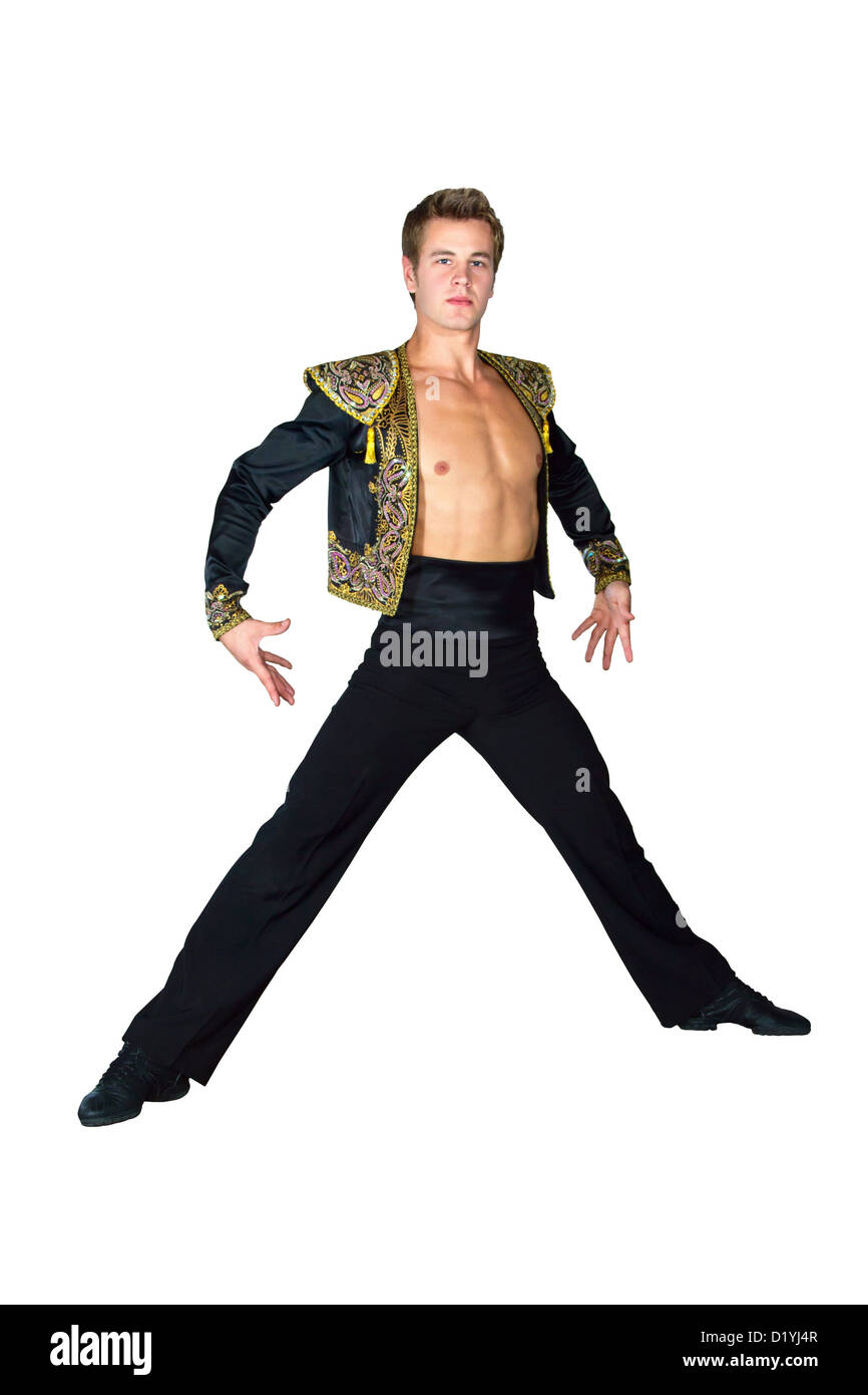 Un giovane artista nella posa di danza Foto Stock