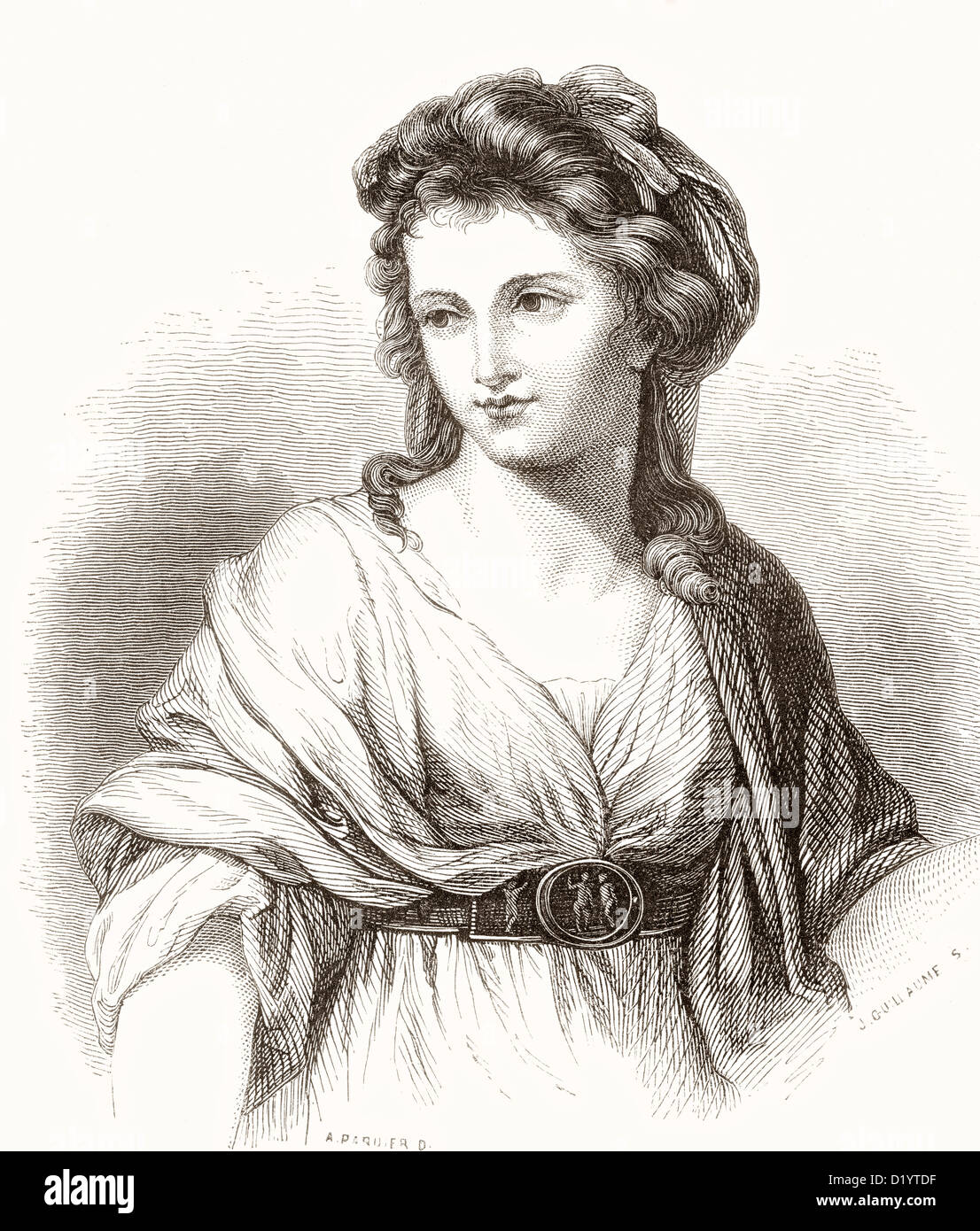 Maria Anna Angelika o Angelica Katharina Kauffman, 1741 - 1807. Svizzera-austria artista neoclassico. Foto Stock