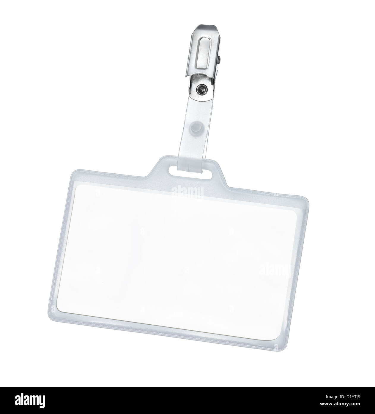 Badge in bianco con tracciato di ritaglio Foto Stock