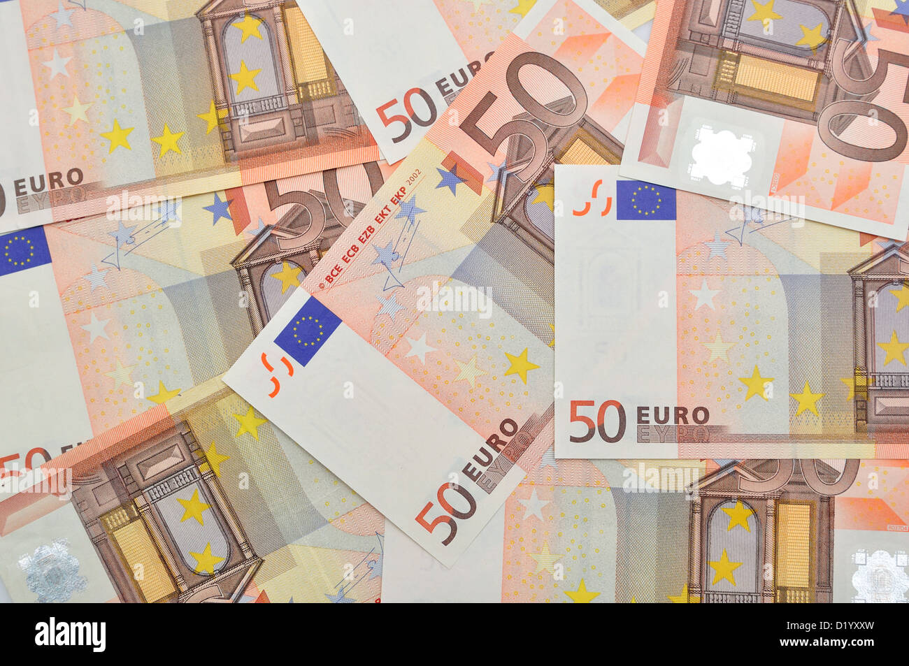 Banconote in euro. Foto Stock