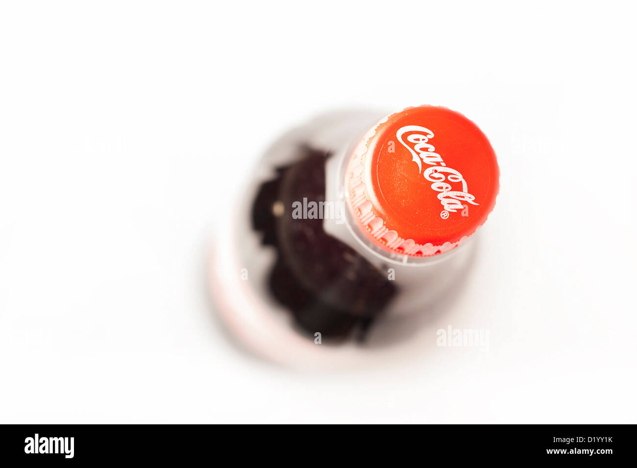 Plastica moderna Coca Cola bottiglia Foto Stock