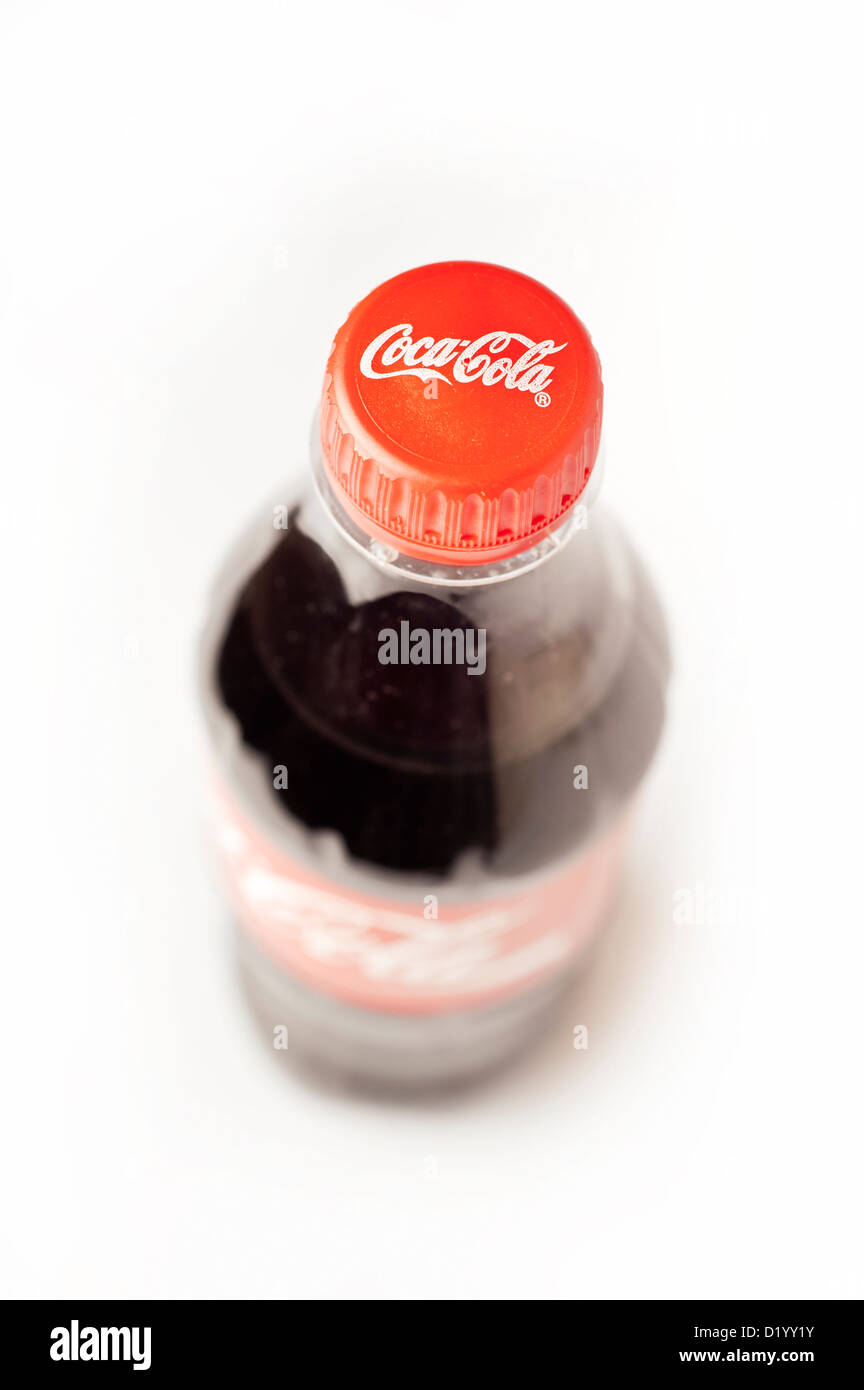 Plastica moderna Coca Cola bottiglia Foto Stock