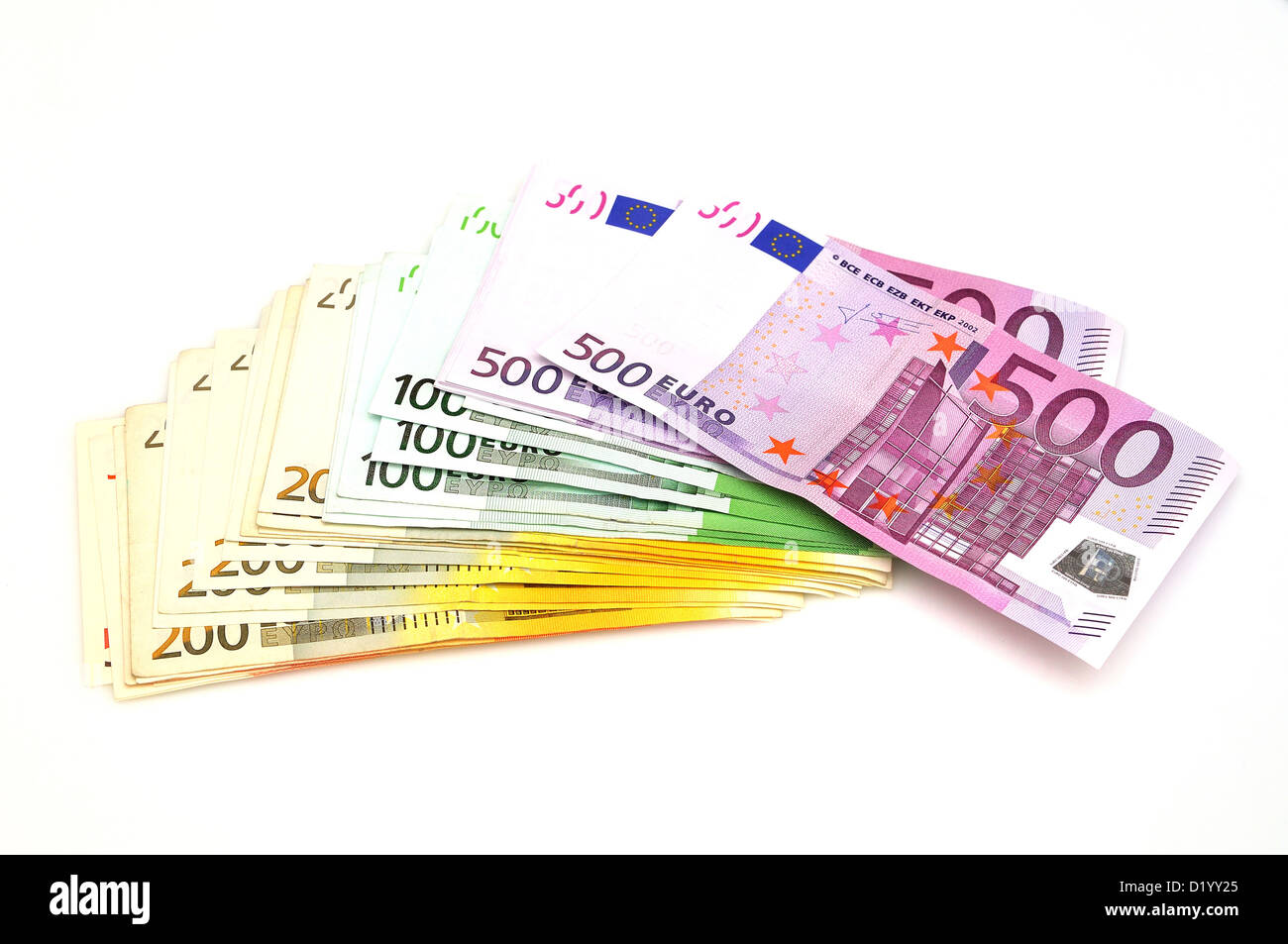 Banconote in euro. Foto Stock