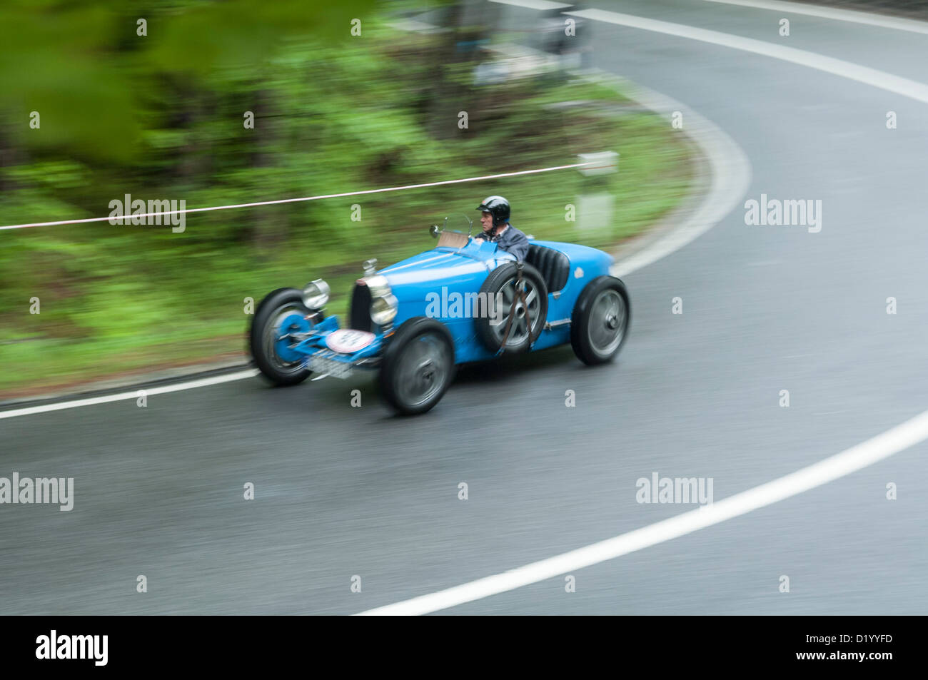Bugatti 35b in Classic Car Race, kesselberg, Baviera, Germania Foto Stock