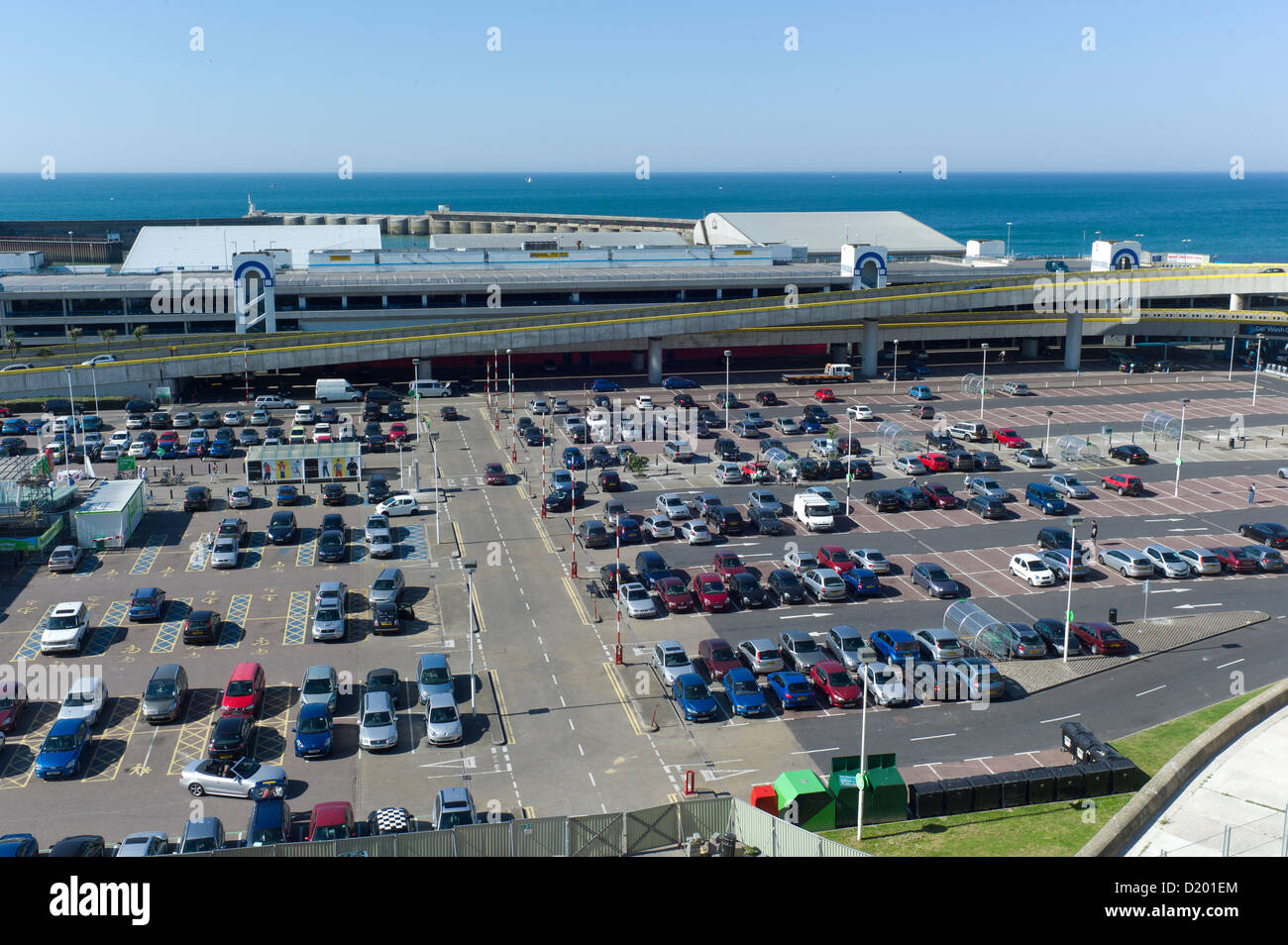 Parcheggio auto da sopra, Brighton Marina, Regno Unito Foto Stock