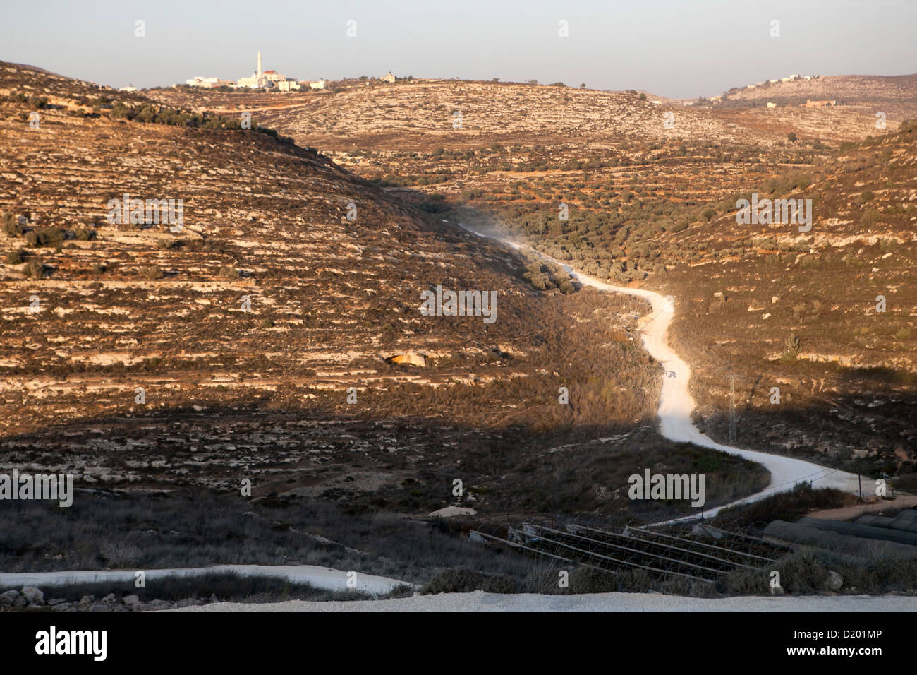 Le sabbie del deserto della Giudea (Israele), da una collina vicino a Beit El Foto Stock