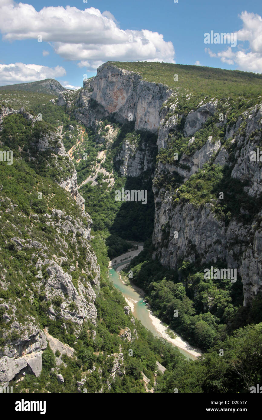 Verdon gorge nei pressi di Aiguines in Provenza, Francia Foto Stock