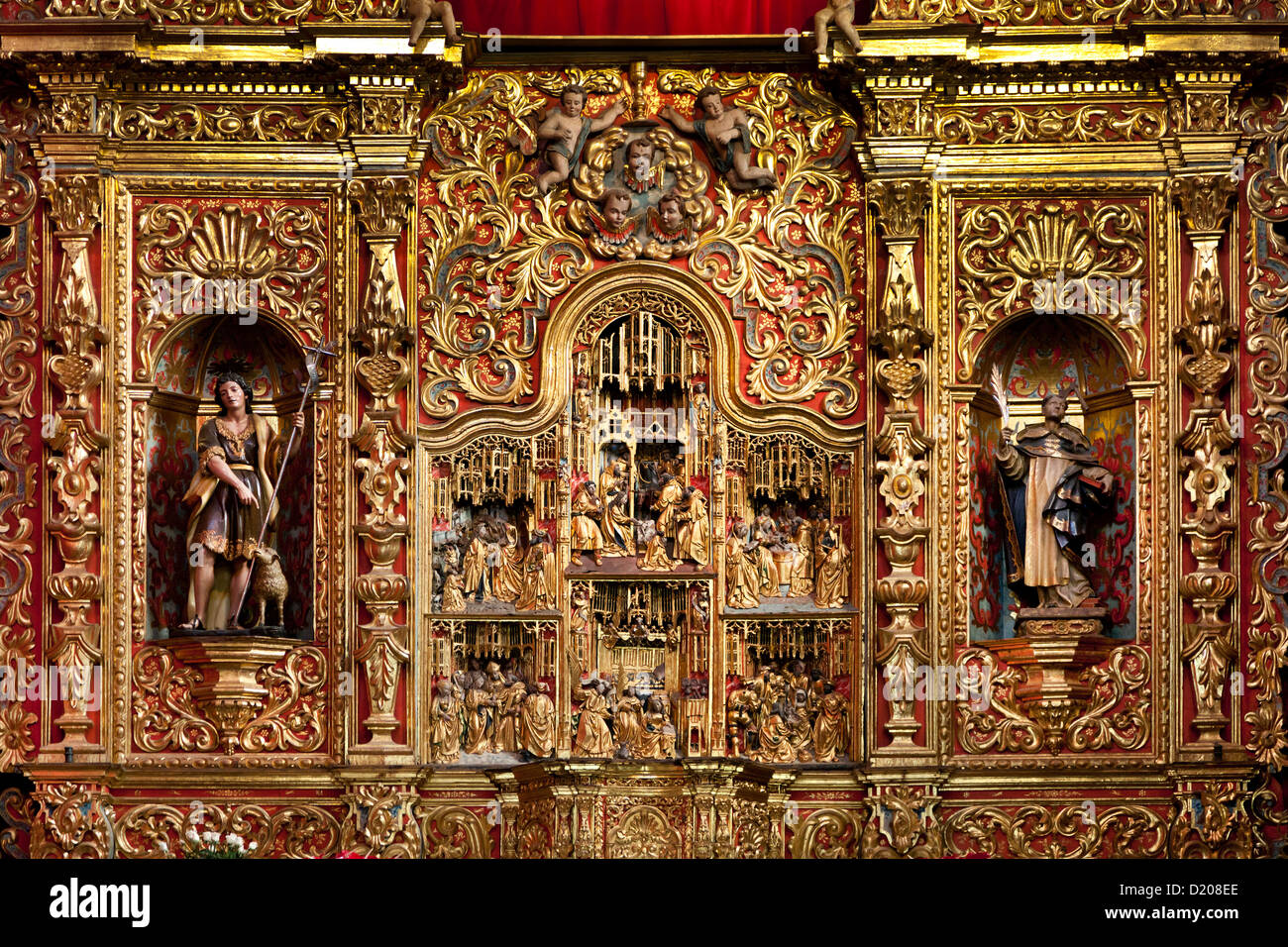 Pala fiamminga, Basilica di San Juan, Telde, Gran Canaria Isole Canarie Spagna Foto Stock