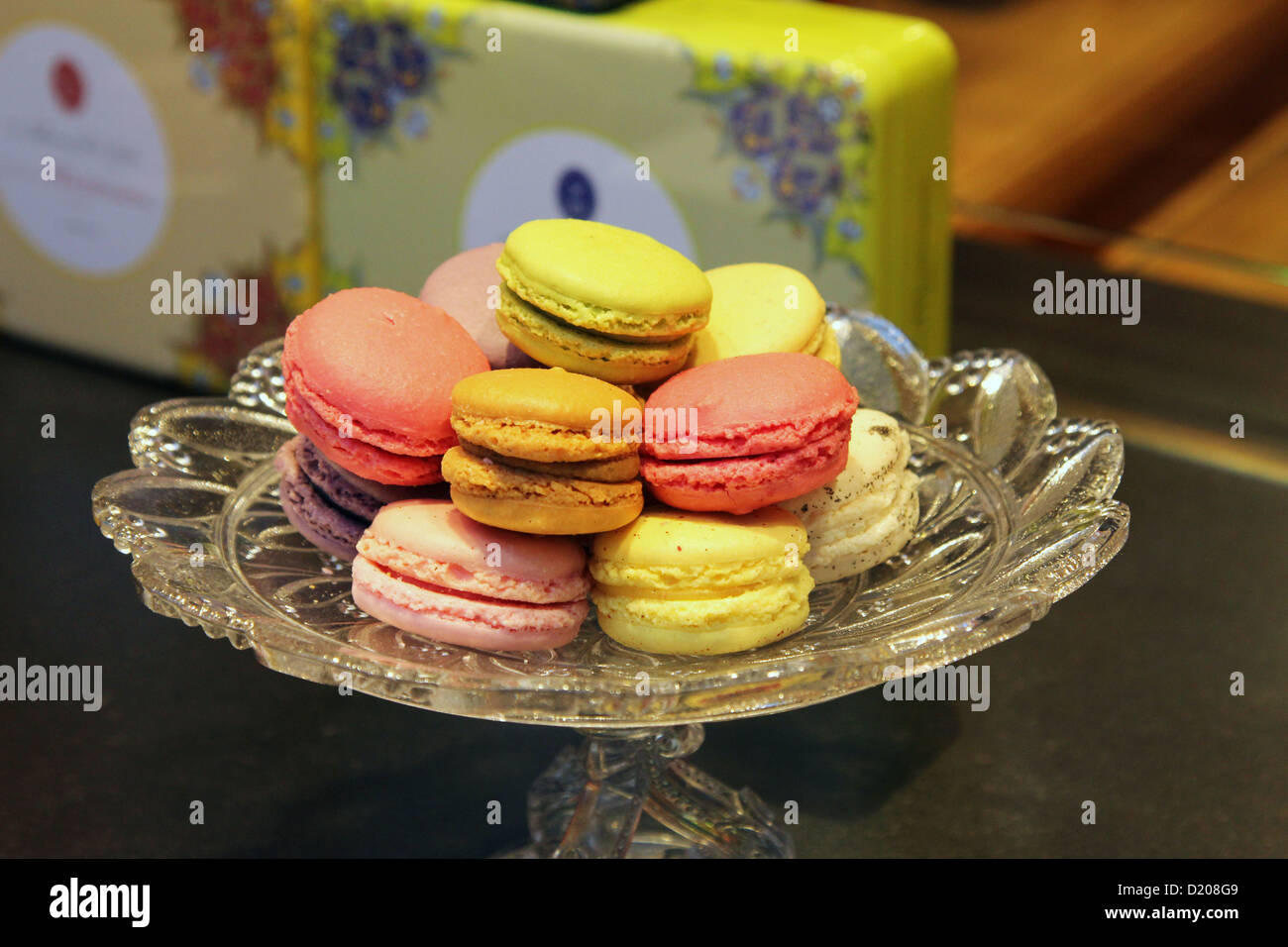 Amaretti, tradizionale Parigino cookie Foto Stock