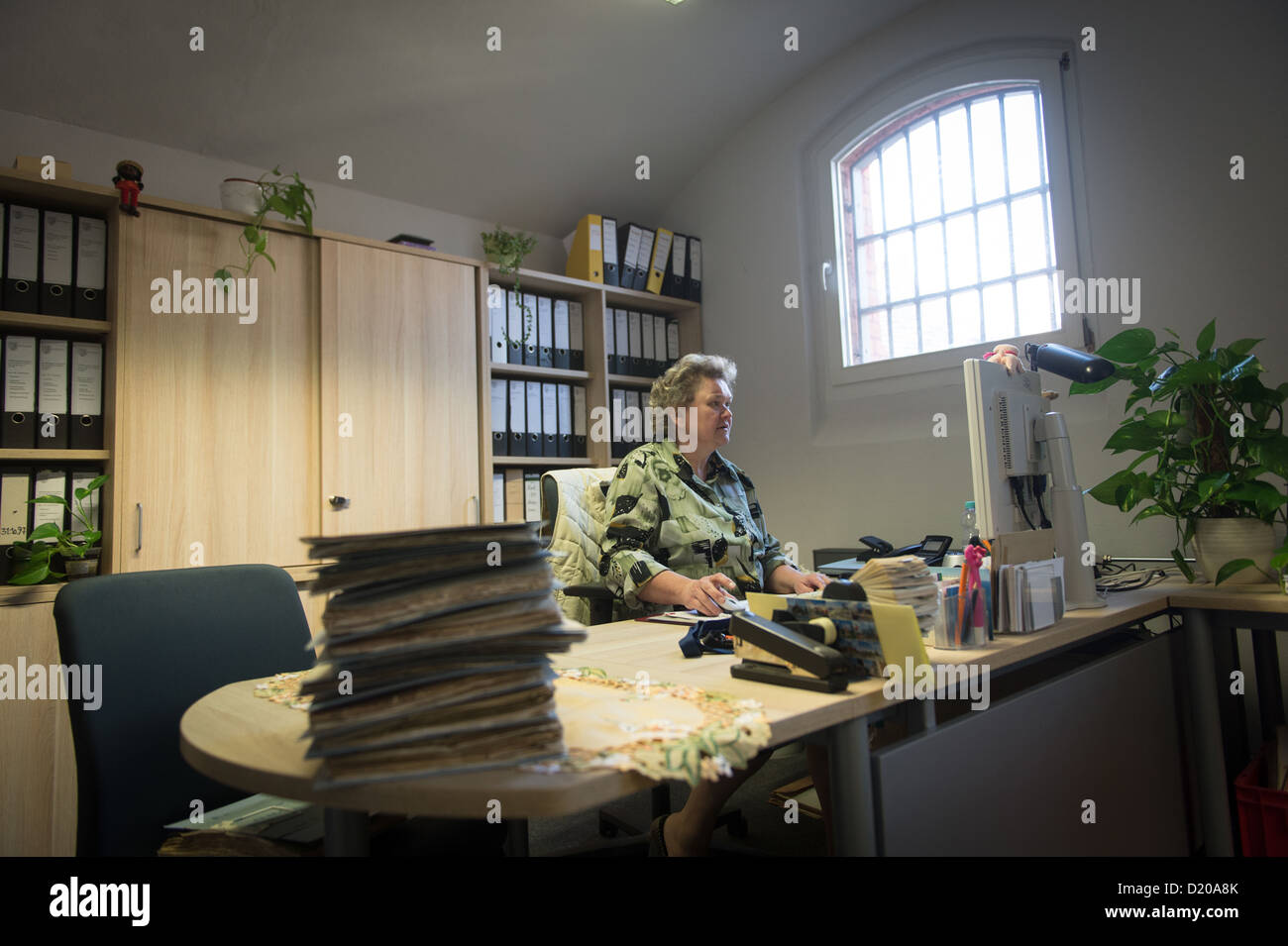 Luckau, Germania, associare Karin Deumer nel distretto archivi Foto Stock