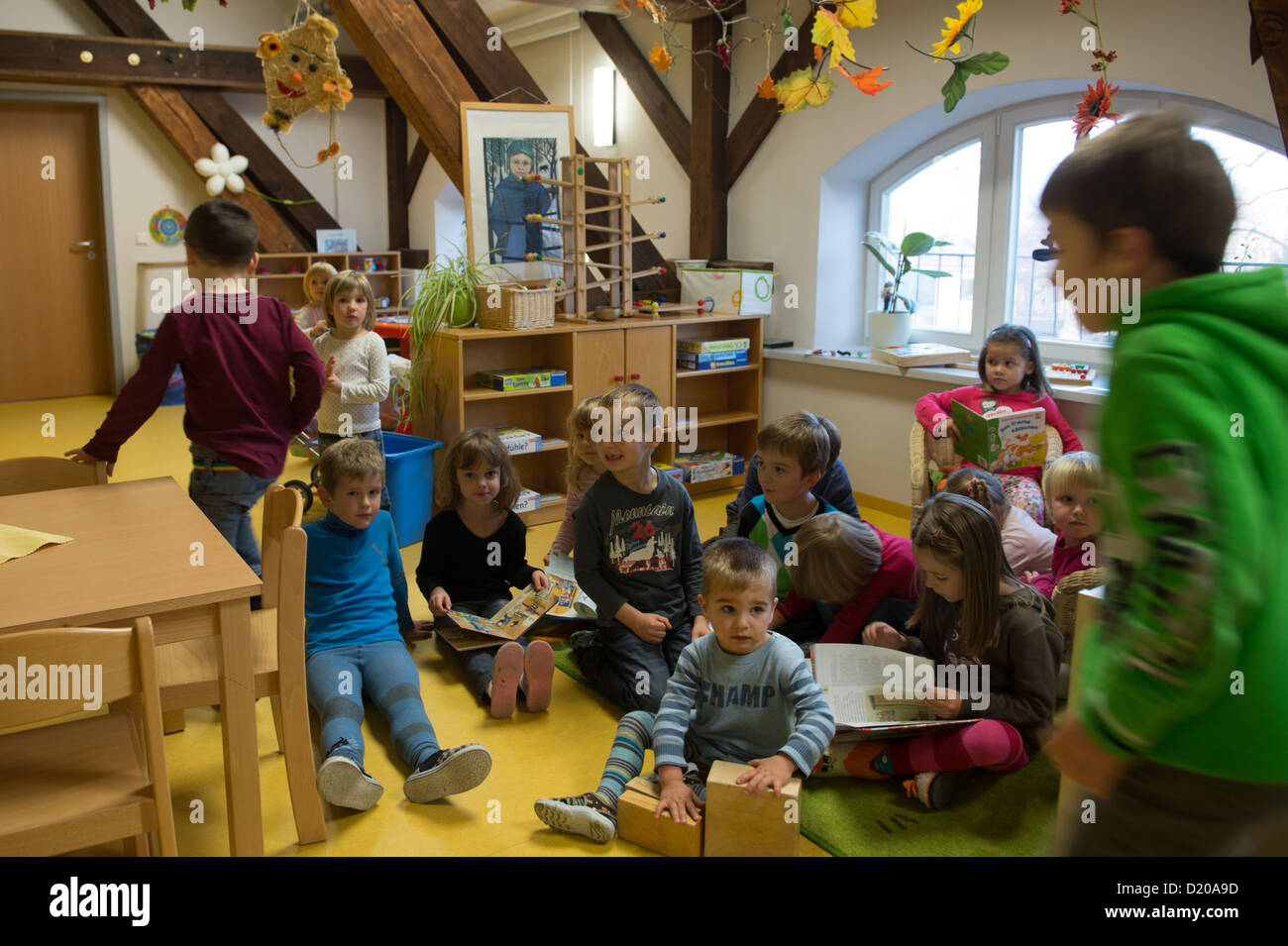 Luckau, Germania, Kindertagesstaette house la benedizione di Dio Foto Stock