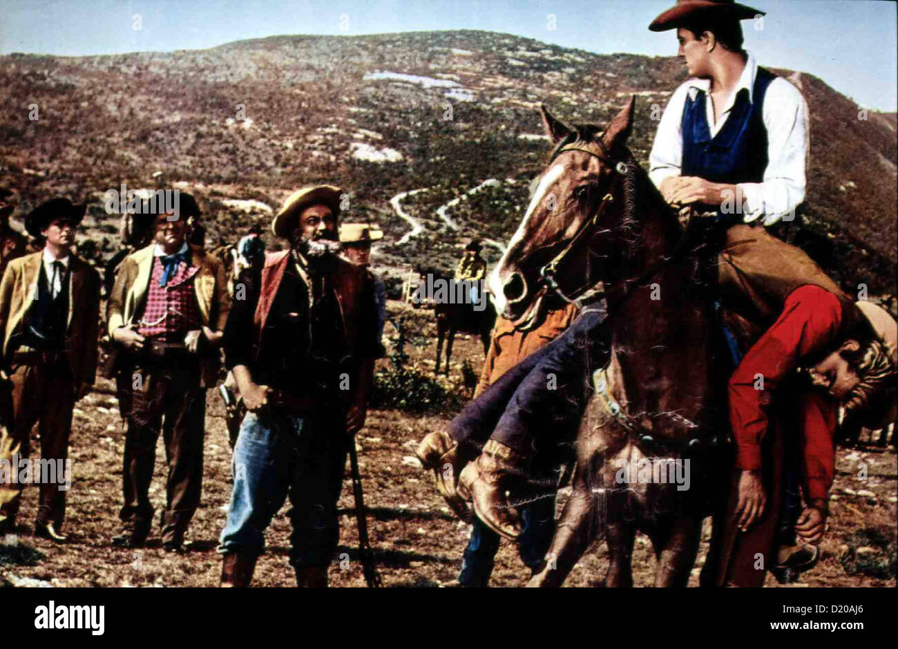 Keinen Cent Für Ringos Kopf Massacro al Grande Canyon James Mitchum,r Wess Evans kehrt in seine Heimat zurück, um mit dem Foto Stock