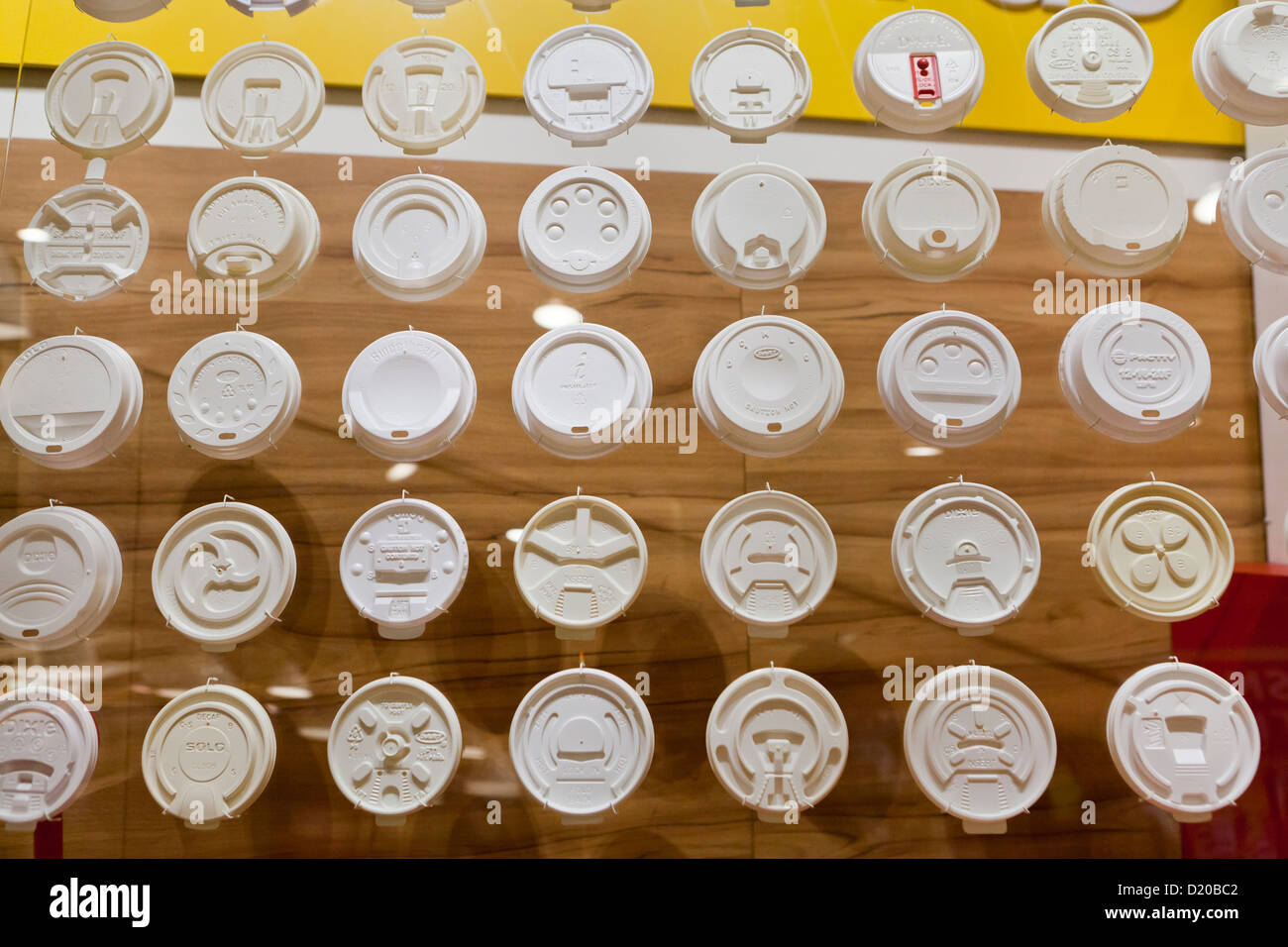 Varie bevanda calda tazza di coperchi Foto Stock