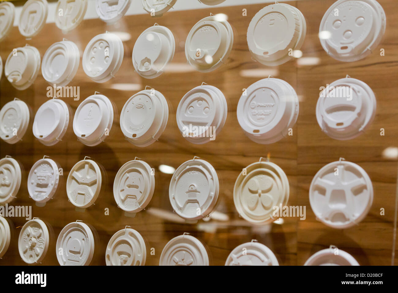 Varie bevanda calda tazza di coperchi Foto Stock