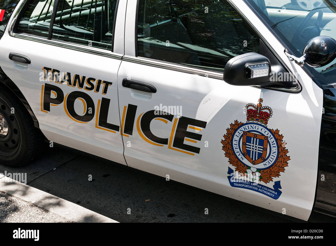 British Columbia di transito degli ufficiali di polizia , Canada il primo transito servizio di polizia, hanno gli stessi poteri di polizia regolari. Foto Stock