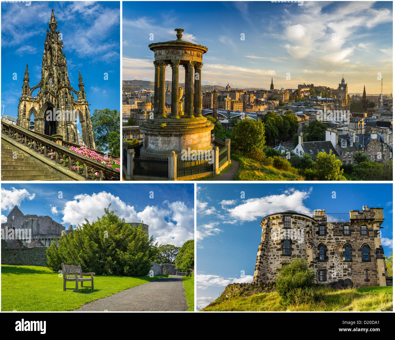 Cartolina da sunny Edimburgo in estate Foto Stock