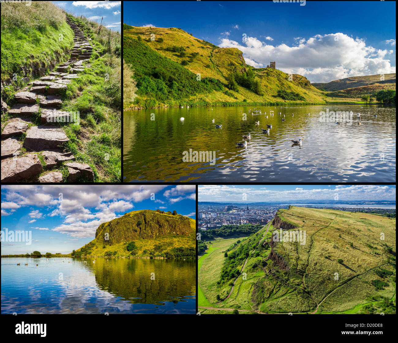 Cartolina dalla parte superiore di Arthur sedi in Edinburgh Foto Stock