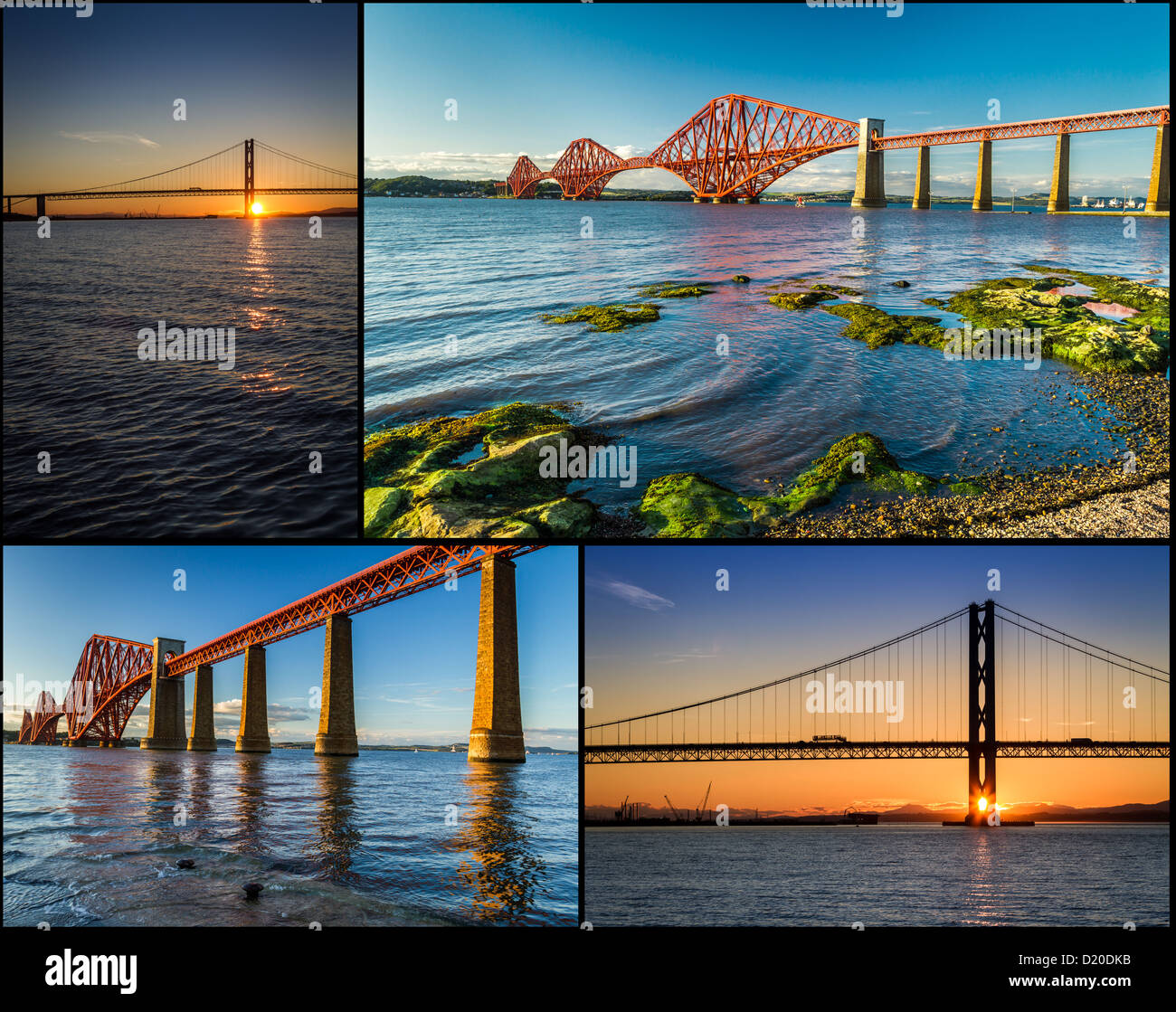 Cartolina da Edimburgo Queensferry in estate Foto Stock