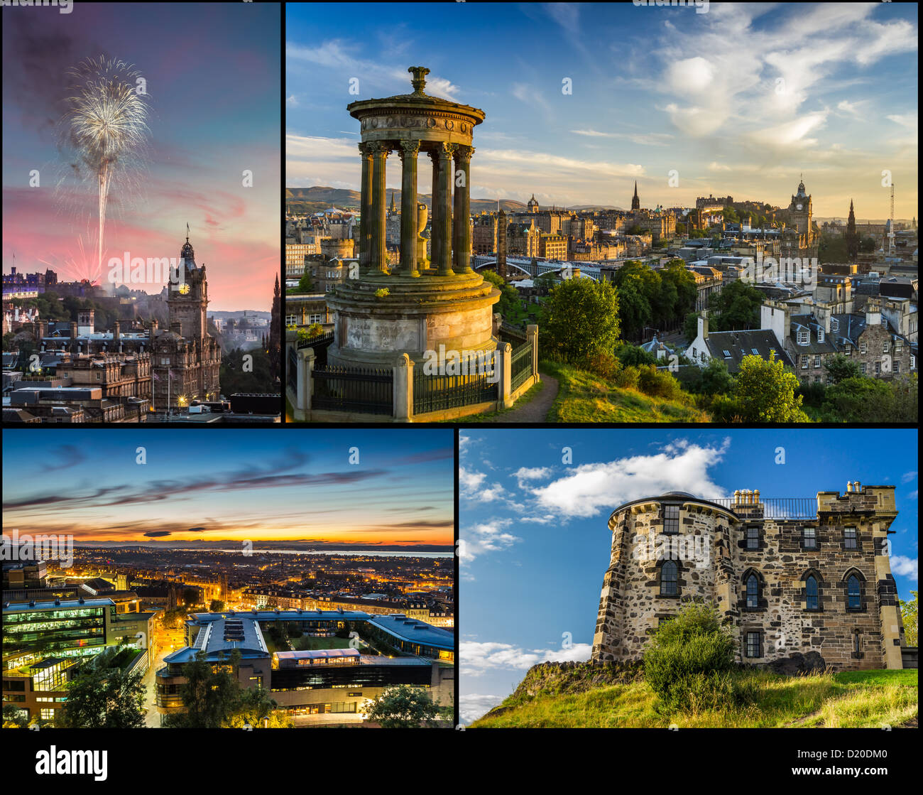 Cartolina da Edimburgo in estate Foto Stock