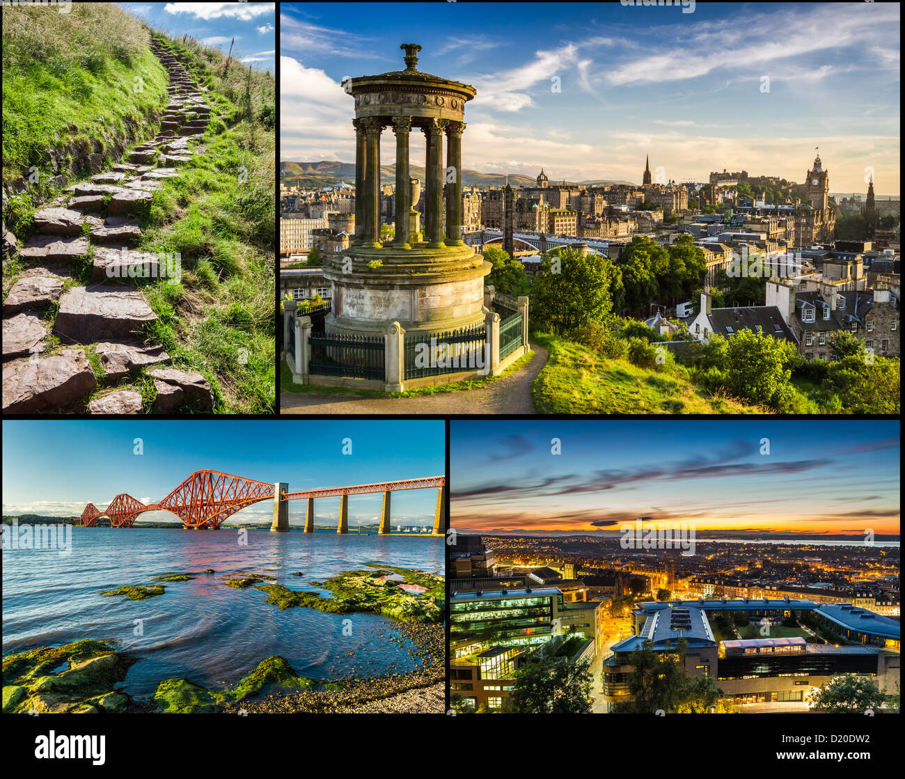 Cartolina da sunny Scozia in estate Foto Stock