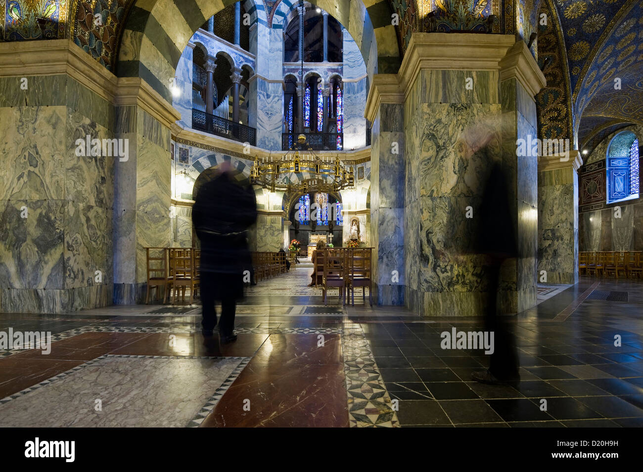 La Cattedrale di Aquisgrana, Sito Patrimonio Mondiale dell'UNESCO, Aachen, Renania settentrionale-Vestfalia, Germania Foto Stock